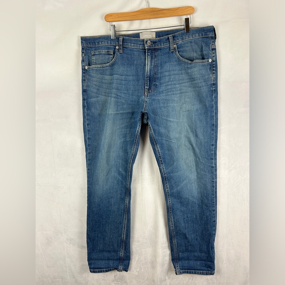 EVERLANE Straight Leg Jeans Men's‎ Size 38x30 Stretch Medium Wash